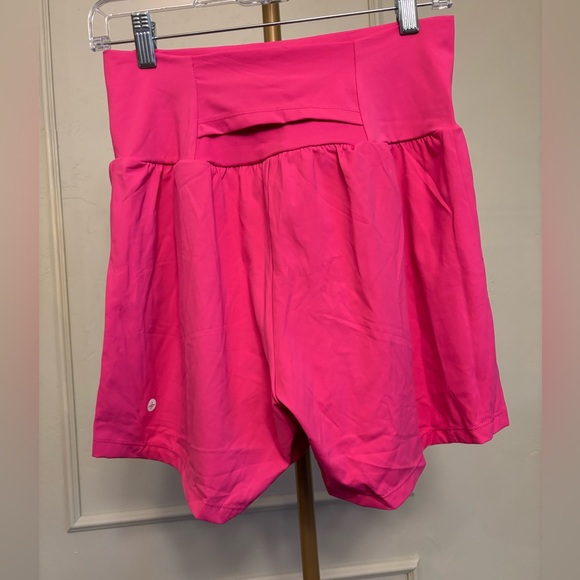 Halara Hot Pink Shorts Super High Waisted 2-in-1 Yoga Shorts 7" Pockets NWT - Picture 4 of 6